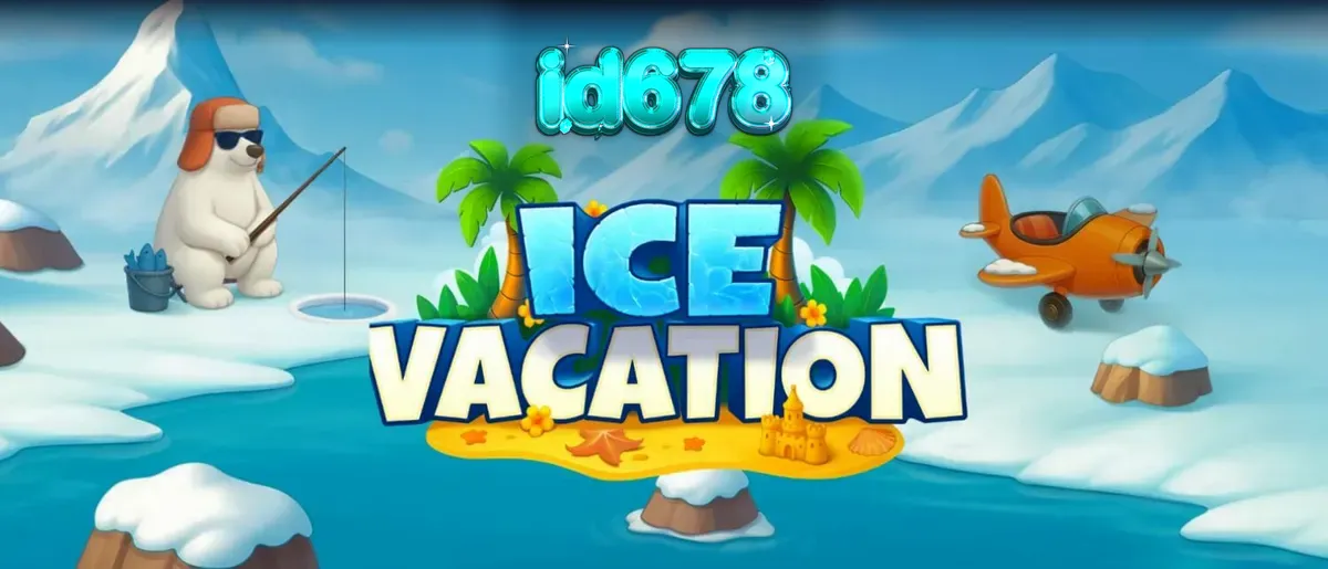 Tampilan visual slot Ice Vacation dengan karakter beruang kutub dan penguin